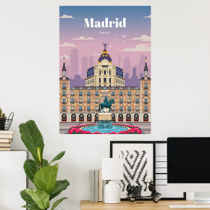 Travel Art Travel To Madrid Spain Poster