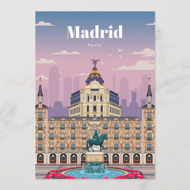 Travel Art Travel To Madrid Spain Program (Front)