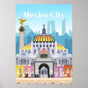 Travel Art Travel To Mexico City Poster