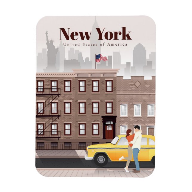 Travel Art Travel To New York City Magnet (Vertical)
