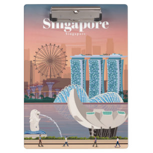 Travel Art Travel To Singapore Clipboard