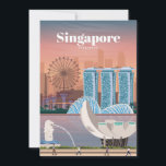 Travel Art Travel To Singapore Thank You Card<br><div class="desc">Travel Art Travel To Singapore</div>