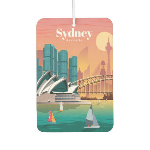 Travel Art Travel To Sydney Australia Car Air Freshener