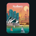 Travel Art Travel To Sydney Australia Magnet<br><div class="desc">Travel Art Travel To Sydney Australia</div>