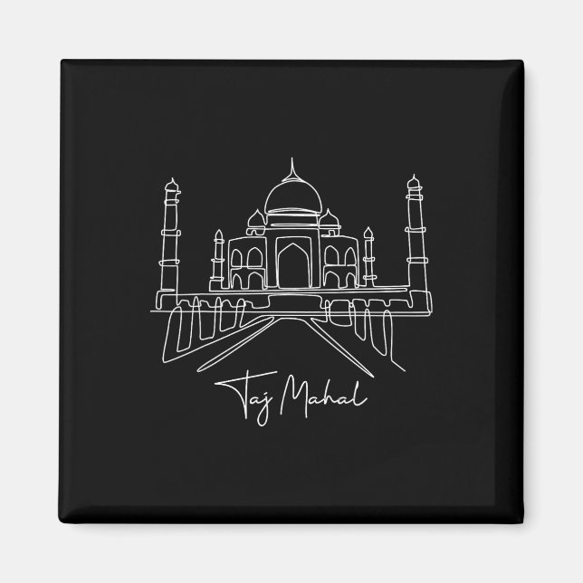 Travel Asia India Taj Mahal Indian Family Vacation Magnet (Front)