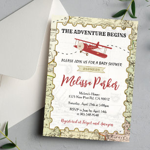 Travel Baby Shower Invitation The Adventure Begins