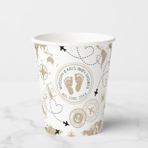 Travel Baby Shower Paper Cups