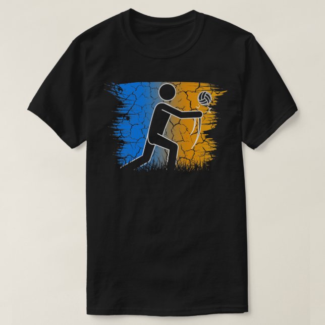 Travel back in time with beach volleyball Retro Su T-Shirt (Design Front)