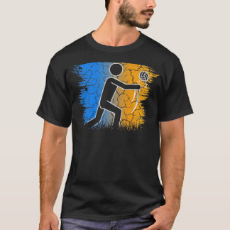 Travel back in time with beach volleyball Retro Su T-Shirt