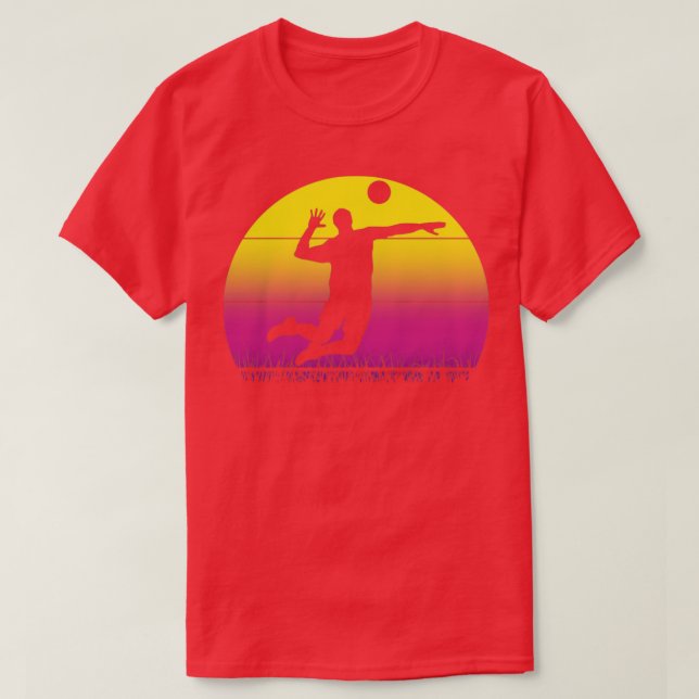 Travel back in time with beach volleyball Retro Su T-Shirt (Design Front)