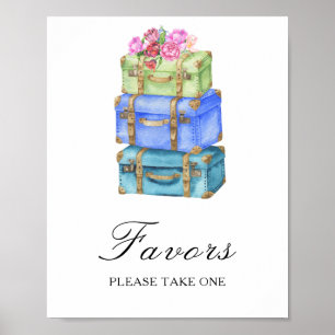 Travel bags bridal shower Favours Poster