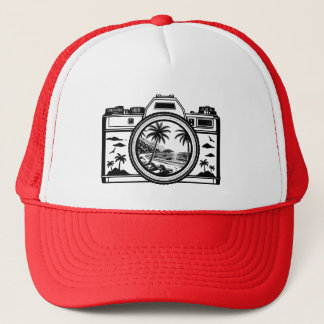 Travel Beach Photography Camera   Trucker Hat