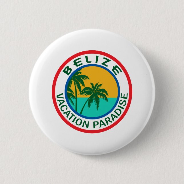TRAVEL BELIZE 6 CM ROUND BADGE (Front)
