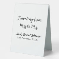 Travel bridal shower add name date miss to Mrs sim