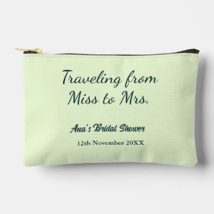 Travel bridal shower add name date miss to Mrs sim Accessory Pouch