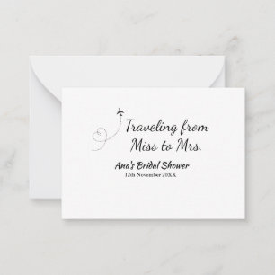 Travel bridal shower add name date miss to Mrs sim Card
