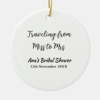 Travel bridal shower add name date miss to Mrs sim