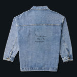 Travel bridal shower add name date miss to Mrs sim Denim Jacket<br><div class="desc">Design</div>