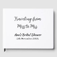 Travel bridal shower add name date miss to Mrs sim