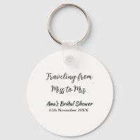 Travel bridal shower add name date miss to Mrs sim