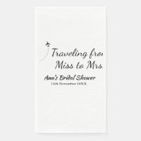 Travel bridal shower add name date miss to Mrs sim