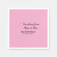 Travel bridal shower add name date miss to Mrs sim