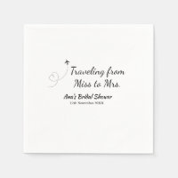 Travel bridal shower add name date miss to Mrs sim