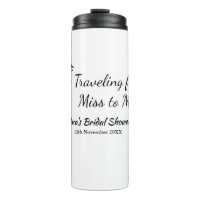 Travel bridal shower add name date miss to Mrs sim