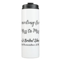 Travel bridal shower add name date miss to Mrs sim