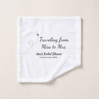 Travel bridal shower add name date miss to Mrs sim