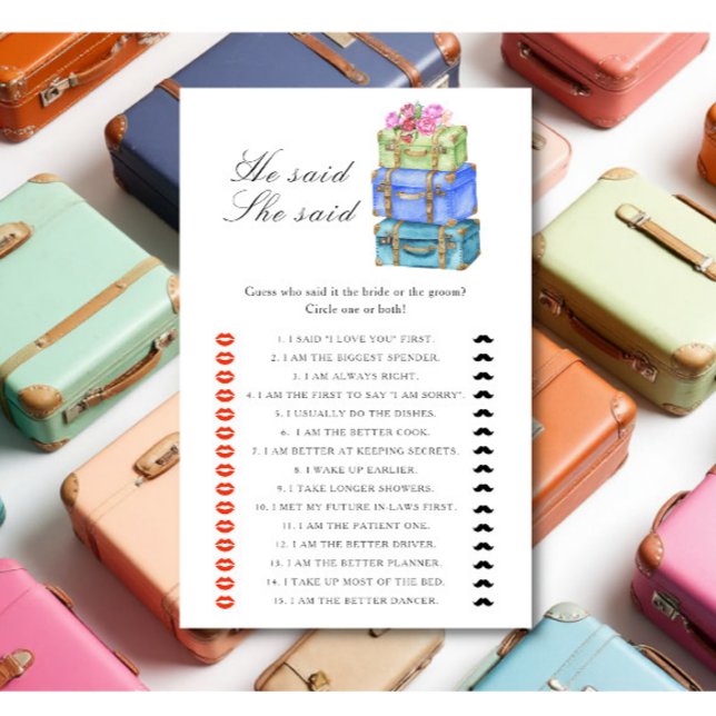 Travel bridal shower - He said she said game (Creator Uploaded)