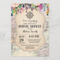 Travel Bridal Shower Invitation