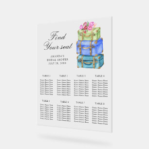 Travel Bridal shower Wedding seating chart