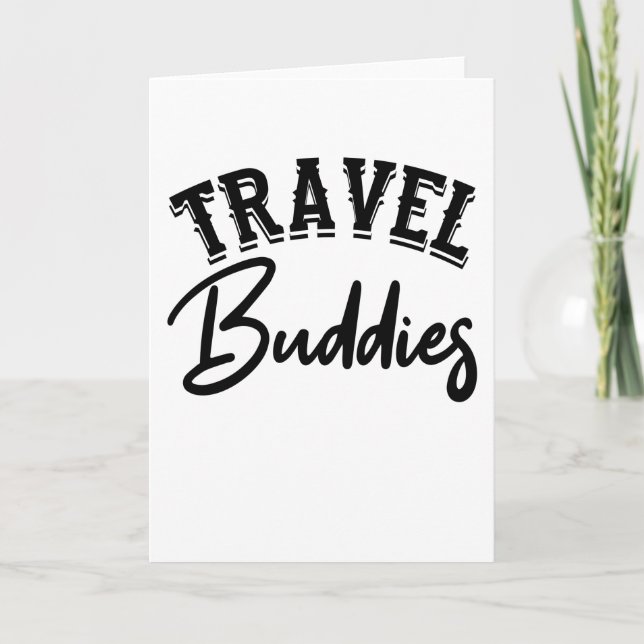 Travel Buddies Funny Group Vacation Matching Card (Front)