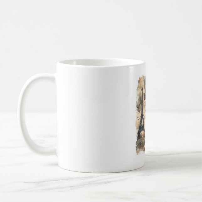 Travel Buddy Cat Coffee Mug (Left)