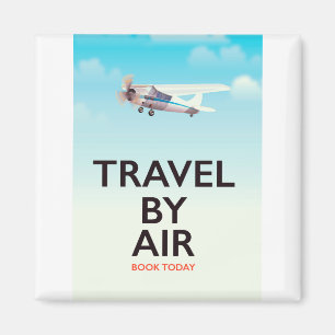 Travel By Air travel poster Magnet