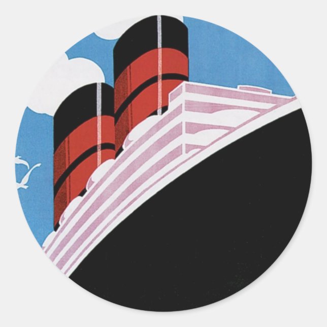 Travel by CA and Union Lines Classic Round Sticker (Front)