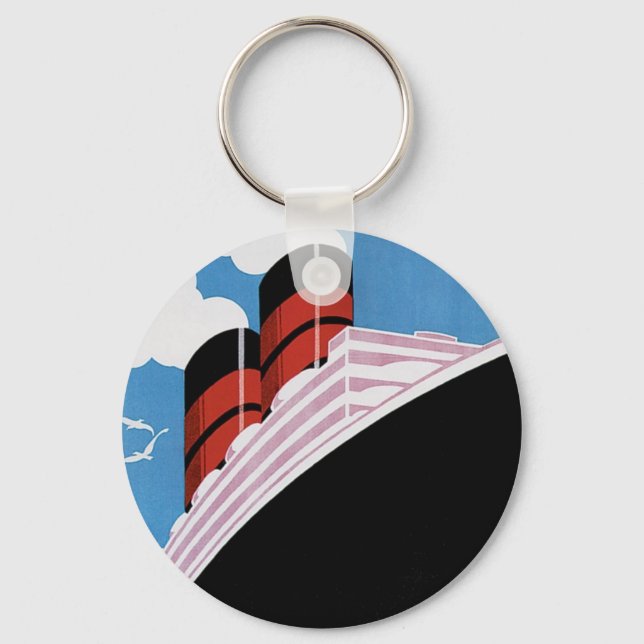 Travel by CA and Union Lines Key Ring (Front)
