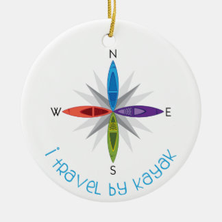 Travel By Kayak Ceramic Ornament