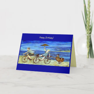 Travel by Tandem Bicycle Birthday Card