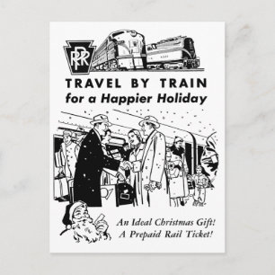 Travel By Train-Pennsylvania Railroad Postcard