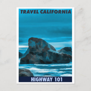 Travel California, Highway 101, Retro Travel Postcard