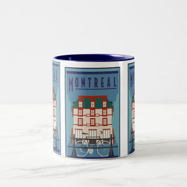 TRAVEL-Canada-Montreal Two-Tone Coffee Mug (Center)