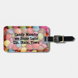 travel candy luggage tag