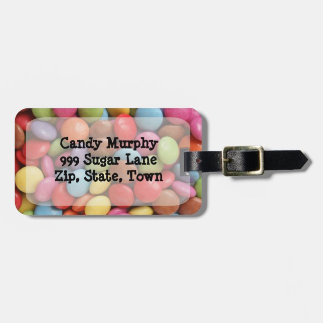 travel candy luggage tag (Front Horizontal)