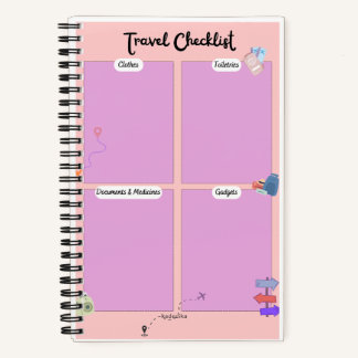 Travel Checklist Notebook