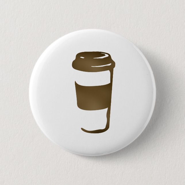travel coffee cup 6 cm round badge (Front)