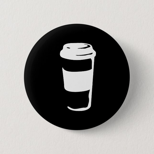 travel coffee cup 6 cm round badge (Front)