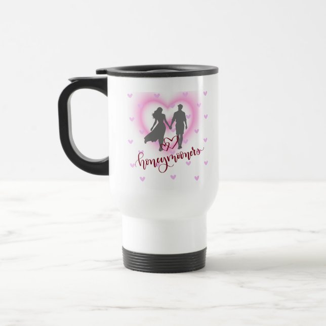 Travel Commuter Mug for Honeymooners (Left)