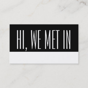 Travel contact cards black white